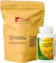 Wsparcie Rachel Tea i Candida: 30 Day Supply Turmeric, Wild Yam, Ginger, Peppermint, Fennel, Slippery Elm + Candida Support kapsułki