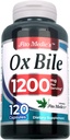 Lab - Bile Salts, Ox Bile, 1200 mg na serwowanie, 120 Caps- Digestive Enzymes Supplement, Ox Bile Supplement.