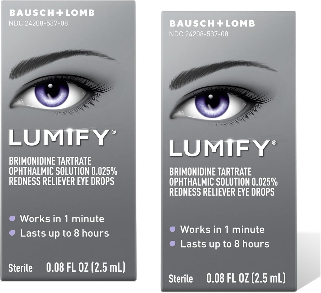 LUMIFY Reliever Eye Drops 0,08 fl oz (2,5 ml) Opakowanie zawierające 2