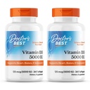 Najlepszy lekarz, (2 opakowania) Witamina D3, 125 µg (5000 j.m.), 360 Softgels