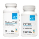 XYMOGEN NiaVasc 750 Trwałe uwalnianie Niacyny (120 tabletek) + DioVasc Support for Healthy Veins + Mikrocyrkulacja (60 kapsułek)