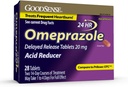 GoodSense Omeprazol Opóźnione uwalnianie tabletki 20 mg, Zmniejszanie kwasu żołądkowego dla częstego leczenia Heartburn, 28