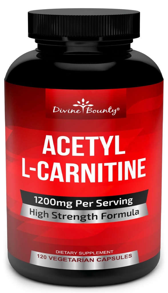 Boski Bounty Acetyl L- Karnityna kapsułki 1200mg na Podawanie - L Karnityna Suplement 120 Kapsułki wegetariańskie