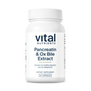 Vital Nutrigents Pancreatin & Ox Bile Extract 500mg < 124; Natural Digestive Enzymes for Women & Men < 124; Supports Destination of Protein, Fat, and Carbohydrates * < 124; Gluten, Dairy & Soy Free < 124; 60 kapsułki