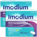 Imodium Multi- Symptom Relief Cappets with Loperamide Hydrochloride and Simeticone, Leki przeciwbiegunkowe do leczenia biegunki, gazu, wzdęcia, skurcze i ciśnienie, 2 opakowania