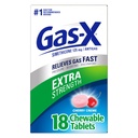 Gas- X Ekstra Siła do rozgryzania i żucia Gas Relief Tablets z Simeticone 125 mg, Cherry - 18 Count