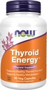 Teraz suplementy żywności, Tyroid Energy ™, jodu i tyrozyny plus selen, cynku i miedzi, 90 Kapsułki Veg