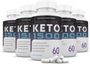 (5 opakowań) Advanced Keto 1500 Keto Pigułki 1275MG Nowa i ulepszona formuła zawiera jabłko cydr Octan Extra Virgin Olive Oil Powder Green Tea Leaf 300 Kapsułki