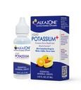 ALKAZONE Potas płynny + 124; Suplementy płynne mają szybszy stopień absorpcji 124; koncentrat 124; Najłatwiejszy sposób przyjmowania potasu 124; bez smaku Flavorless 124; 1,25 Oz, przezroczysty, Opakowanie z 1