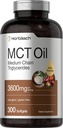 Horbäach MCT Oil Pills: 124; 3600mg: 124; 300 Softgel Capsules: 124; Keto Supplement from Coconut British 124; with Capiline & Capric Acid British 124; Non-GMO, and Gluten Free