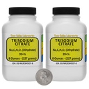 Cytrynian trisodowy [Na3C6H5O7] 99 +% USP w proszku 1 Lb w dwóch butelkach z oszczędzaczem przestrzeni
