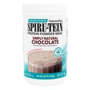 Natury Plus Po prostu naturalne SPIRU- TEIN Shake - Niesłodzona Czekolada - 0,82 lb Protein Powder - Wymiana posiłków - Naturalna energia - Wspiera cukrzycowy styl życia - wegetarianin, 16 Służenie