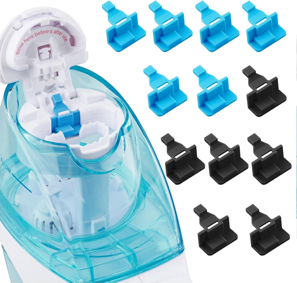 Silikon Saltwater Pody Repeliers Akcesoria kompatybilne z Naval Nasal Care Nasal Nasal Nassation System - Zapisz słona kapsuły wodne dla łatwej pracy (6 Black + 6 Blue), nomal