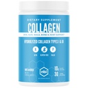 NBI Unflavored, Collagen Peptydes Powder, Paleo- i Keto Friendly, Typ I i III Zhydrolizowany Kolagen, Amino Acids Supplement, Dairy Free, Soy Free, Gluten Free