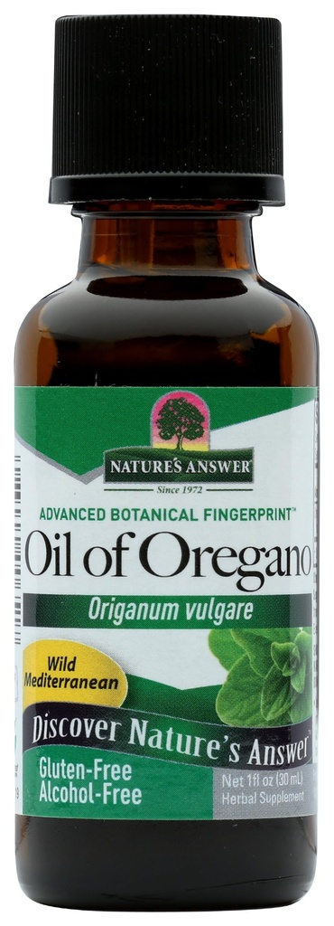 Nature 's Response Oil of Oregano Leaf Agregat 124; Wspiera zdrowe odżywcze & funkcje trawienne 124; Promuje ogólne dobre zdrowie i Wellness Agregates 124; Bez gluten-, Bez alkoholu i bez środków konserwujących 1oz