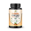 Kurkumina kurkumina z Ginger, Pieprz czarny BioPerine, 95% Kurkuminoidy, Natural Joint & Healthth Inflamative Supplement, Suplement przeciwutleniający Tumeric, 60 Kapsułki wegetariańskie, Made in USA, przez SMS
