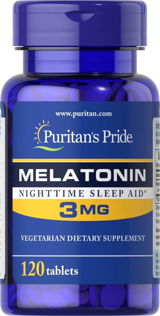Purytans Pride Melatonin 3 mg tabletki, 120