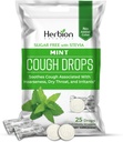 HERBION Naturals Kaszel Drops, Cugar- Free z Stewia, Suplement diety, Koszy Kaszel, dla dorosłych i dzieci powyżej 6 lat, 125 Krople (Opakowanie 5), Mięta