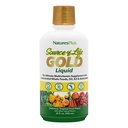 NaturesPlus Źródło życia Gold Multivitamin Liquid 30 oz Wspiera produkcję energii, Zdrowy system immunologiczny i Well-Being obejmuje witaminy D3, B12, K2 & Ponad 120 Całość żywności Nutricents - 30 Służenia