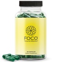 Pomyśl kapsułki FOCO (13 +) Natural Focus Supplement for Teens & Adult - Brain Nootropic for Concentration, Memory, Mental Clarity, Cognitive Enhancement Vitamin - Dodatek uwagi - 60 Kapsułki