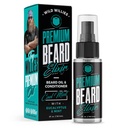 Dzikie Willies Premium Oil Beard & Conditioner Naturalny, Składniki organiczne Promuj szybki wzrost broda, Usuwa Itch & Dandruff - Deep Softener Leczenie Restores Moisture - 2 Oz, Cool Mint Scent
