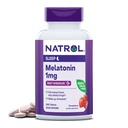 Natrol szybko rozpuszcza melatoninę 1 mg, Suplementy do niespokojnego snu, Wspomaganie snu dla dorosłych, 200 Truskawkowe tabletki melatoniny, Aż do 200 Day Supply