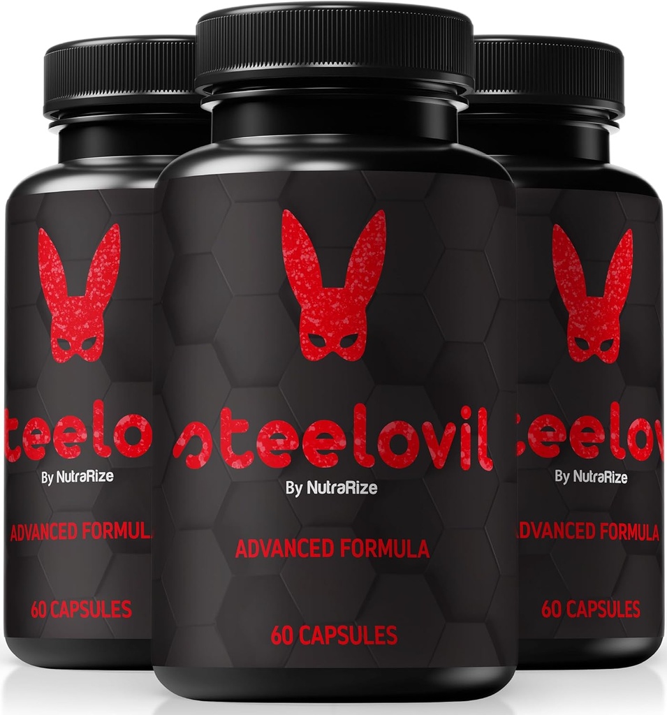 (3 Pack) Kapsułki Steelovil dla mężczyzn, Oficjalne tabletki Steelovil dla kompleksowego wsparcia, Wszystkie naturalne męskie suplement do wsparcia energii i ogólnego zdrowia, Steel ovil Pastillas Recenzje (180 kapsułki)