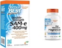 Doctor 's BEST SAM- e 400 mg, Vegan, Gluten Free, Soy Free, Mood and Joint Support, 60 Enteric Coated & High Absorption Magnezu Glicynian, 100% Chelated, Non-GMO, Wegan, Gluten