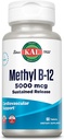 KAL Vitamin B12 Methylcobalamin 5000mcg, Healthy Energy, Metabolism, Nerve & Red Blood Cell Support,* Fast Dissolve ActivMelts, Optimal Absorption, Natural Raspberry Flavor, 90 Servings, 90 Micro Tabs