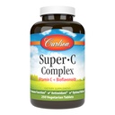 Carlson - kompleks super- C, witamina C + bioflawonoidy, funkcje immunologiczne & optymalne Wellness, przeciwutleniacz, 250 tabletek wegetariańskich