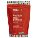 KAIBAE Premium Organic Baobab Powder I Prebiotic Gut Health, Intermittent Post, Immunitet, Nawodnienie 124; Witamina C, Polifenole, Minerały 124; Suplement Fiber Budapest 124; 8 oz.