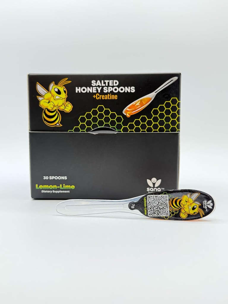 Sana Naturals Salted Honey Spoon + Kreatyna (30 łyżek, cytryna)