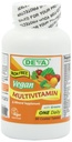 DEVA Vegan-Free Multivitamin & Suplement mineralny, Green Food Mieszanka, Spirulina, Chlorella, Ashwagandha, Broccoli, 90 Tabletki powlekane