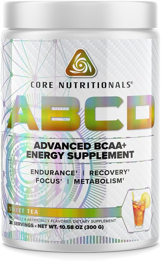 Podstawowe odżywki Platinum ABCD Advanced BCAA Suplement energetyczny, Poprawia wytrzymałość, Odzysk i Focus 30 Służenia (Sweet Tea)