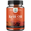Olejek kryla antarktycznego 500 mg Softgels - Omega 3 Kryll Oil Supplement with EPA DHA & Astaxanthin for Brain Joint & Heart - 3. Party Lab Tested No gluten GMO or Fishy Aftersmast (Do 8 Miesiąca Dostawy)