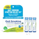Boiron Stop Smoking Relief Zestaw do Nikotyny Objawy od palenia, Vaping, lub żucia - Nudności, drażliwość, & Upset Stomach - Non- Drowsy & Nicotine- Free - 3 Count (240 Pellets)