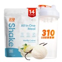 310 Nutrition All- in- One Meal Replacement Shake Powder w / Shaker Cup Starter Kit - Wysokie białko włókno bogaty Wegan Superfood Mieszanka - Sugar- Free, Keto & Paleo Friendly, Low Carb - Vanilla Creme 14 srv