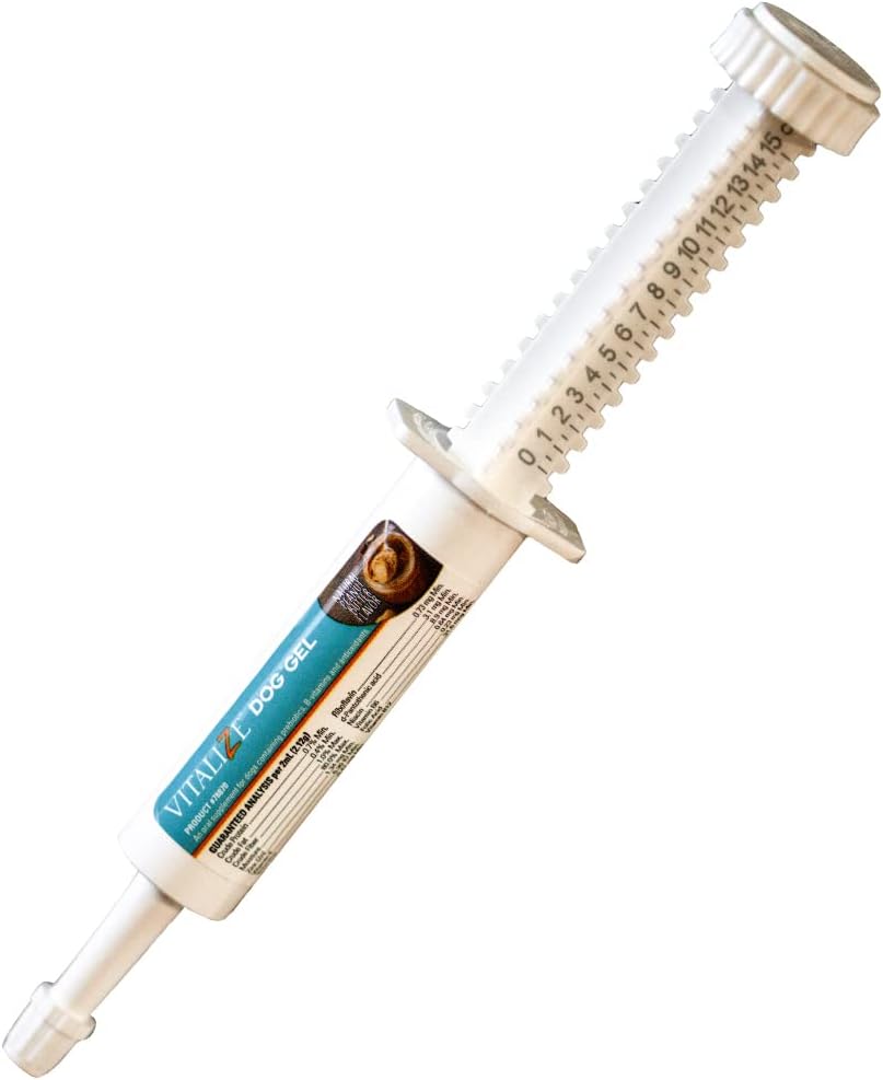Vitalize pies żel - Po zabiegu odzyskiwania i probiotyki Alternatywne immunologiczne suplement booster dla psów Digestive & Gut Health - Pasta żel płynny (15 ml)