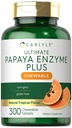 Carlyle Papaya Enzym Tabletki do żucia 124; Wegetarianin, Non-GMO, Gluten Free Formula Building 124; Flavor tropikalny