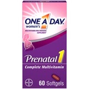 Jeden dzień Prenatal Kobiet 1 Multiwitamina Włączając witaminy A, Witamina C, Witamina D, B6, B12, Żelazo, Omega-3 DHA & więcej, Tablet, Softgels, 60 Hrabia - Suplement do przed, Podczas, & Po ciąży