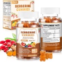 120 Count Berberine Extract Gummies 2000mg Natural Organic Berberine Extract HCI Supplement with Ceylon Cynamon Turmeric for Women Support Digestive Immune System Metabolity Mieszany aromat Berry