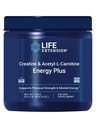 Przedłużenie życia Acetyl- L- Karnityna Energia Plus, Suplement do wsparcia energetycznego, kreatyna jednowodna, Acetyl- L- karnityna, Gluten- Free, Non-GMO, Wegetarianin, 30 Służenie