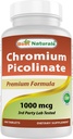 Najlepsze naturalne Pikolinian chromowy 1000mcg 240 Tabletki