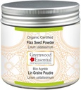 Greenwood Esential Pure Flax Seed Powder (Linum usitatissimum) Organic Certified 100gm (3.5 oz)