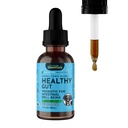 Ensentymenty zwierzęce Zdrowy Gut - Ziołowy Prebiotyk dla psów i kotów, Gut Health Blend, Herbal Formuła, Organic Human Grade Herbs, Weteranarian Recommended, Płynny Tonic - 2 Fl Oz