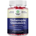 Melatonina 5mg Natural - Żelatyna Wolne i Halal Melatonina Gummies 5 mg Suplement do snu dla dorosłych - Berry Sleep Gummies dla dorosłych Upadek Asleep szybciej z naturalnych aromatów i kolorów 60ct
