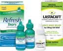 Zestaw odświeżających łez Losowe krople do oczu, 2 liczenie (opakowanie po 1) + Lastacaft raz dziennie alergia na swędzenie, 60 Day Supply, 0,17 Fl Oz (opakowanie po 1)
