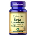 Puritan 's Pride Beta Carotene Prowitamina A 7,500mcg (25,000 j.m.), Suplement witaminy dla układu immunologicznego, Przeciwutleniacz i wsparcie dla zdrowia oczu, 100 Day Supply, 100 Szybkie uwalnianie softgels