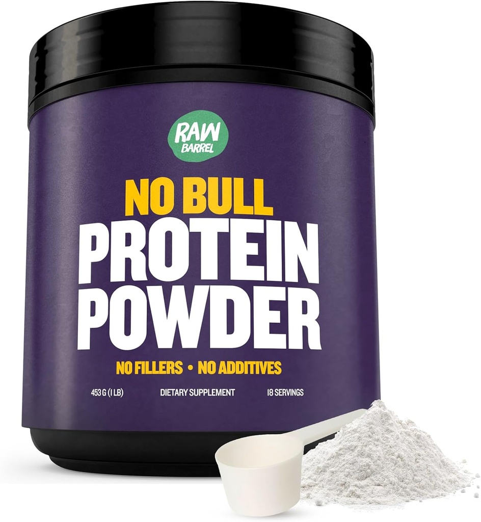2lb No Bull Unflavored białka serwatki w proszku, Czysty, Instantised suplement serwatki, Wysokie białko, Niskie węglowodory, No Fillers, Brak dodatków, Flavorless