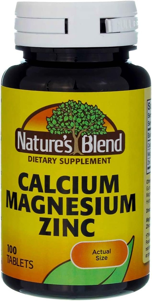 Mieszanka naturalna Magnezu wapnia Cynk, 100 tabletek (opakowanie po 3)